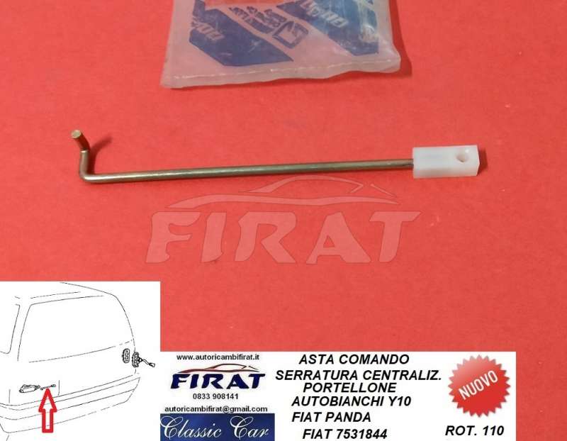 ASTA COMANDO SERRATURA CENTRALIZZATA FIAT PANDA - Y10 (7531844)